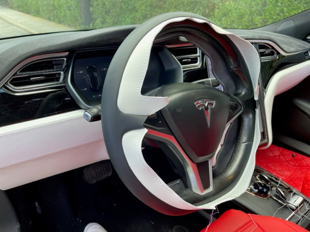 NEW ARRIVAL! Tesla Bespoke Luxury Steering Wheel Wrap - INSTANT INTRODUCTORY DISCOUNT at checkout!