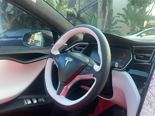 NEW ARRIVAL! Tesla Bespoke Luxury Steering Wheel Wrap - INSTANT INTRODUCTORY DISCOUNT at checkout!