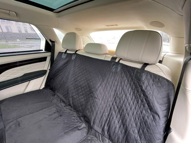 Luxury Pet Car Seat Protector - ADDITIONAL LIMITED TIME 50% AUTOMATIC DISCOUNT AT CHECKOUT - Waterproof - NEW DESIGN with MESH WINDOW!