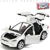 Red Tesla model X toy car