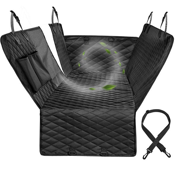 Luxury Pet Car Seat Protector - ADDITIONAL LIMITED TIME 50% AUTOMATIC DISCOUNT AT CHECKOUT - Waterproof - NEW DESIGN with MESH WINDOW!